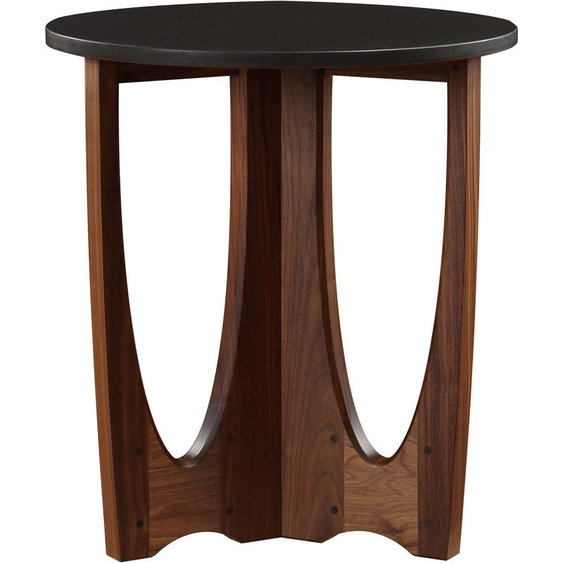 Walnut Grove Drink Table - Stone Top, 24" H x 22" W x 22" D