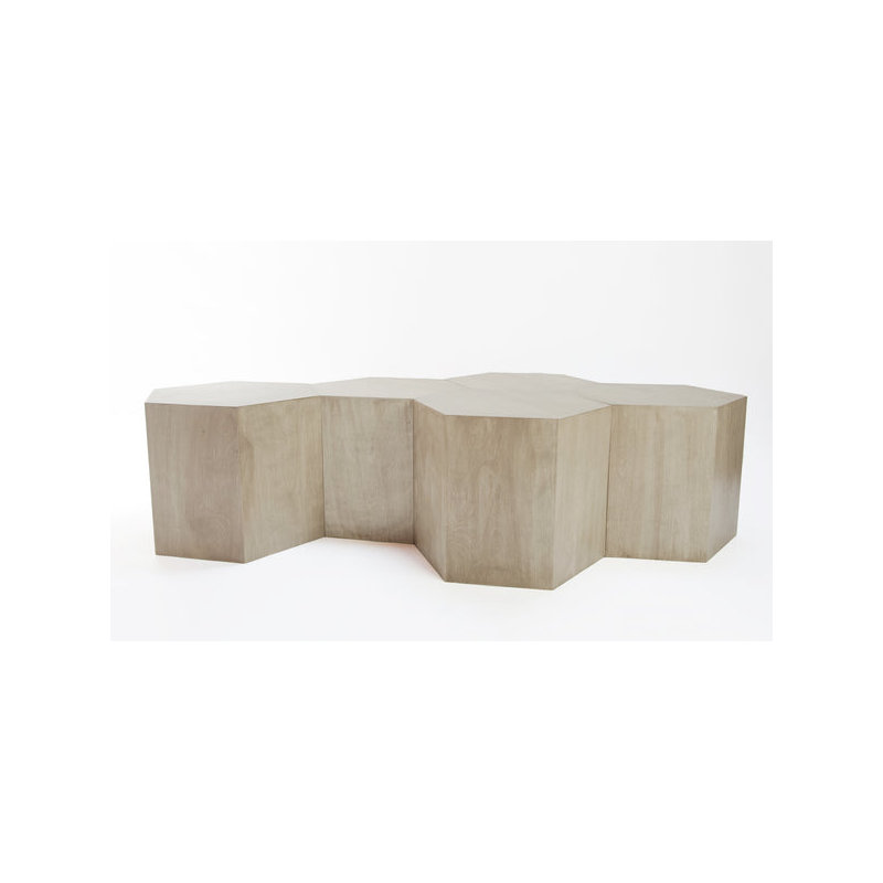 Coffee Table, Oak, 16" H x 20" L x 17.3" W