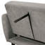 Le canapé futon de couleur grise se transforme en un lit capitonné en fer avec dossier à pattes de support de canapé 1pc-1339942131