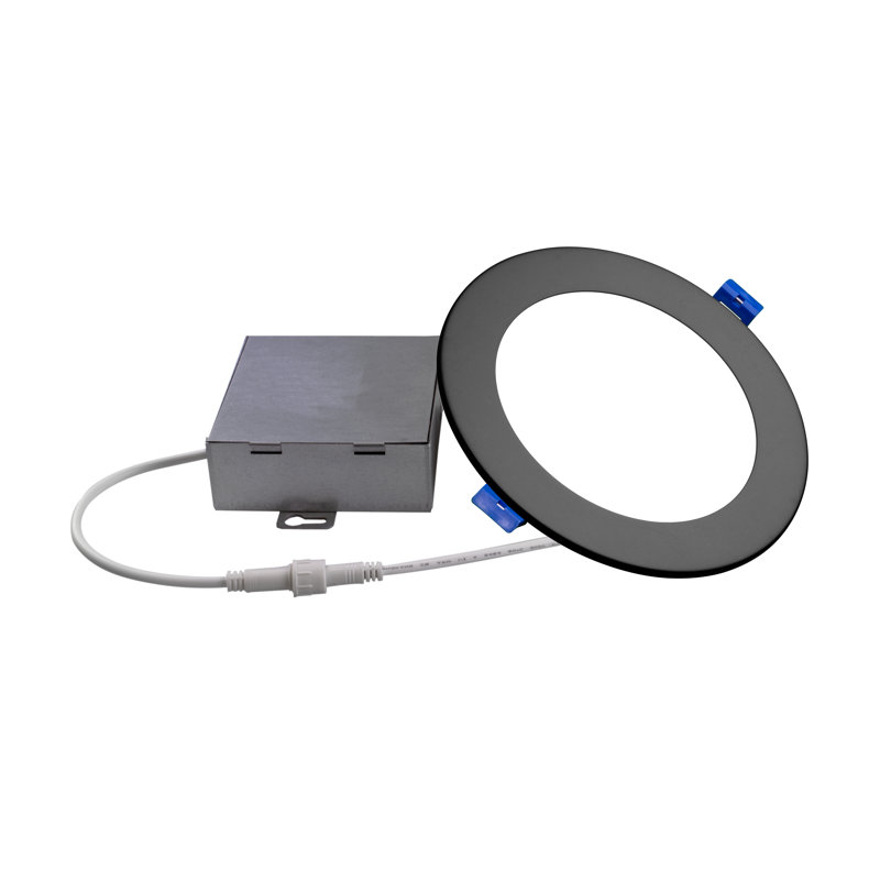Dimmable Circle Flush Mount, Black, 1005 lm, 3000K