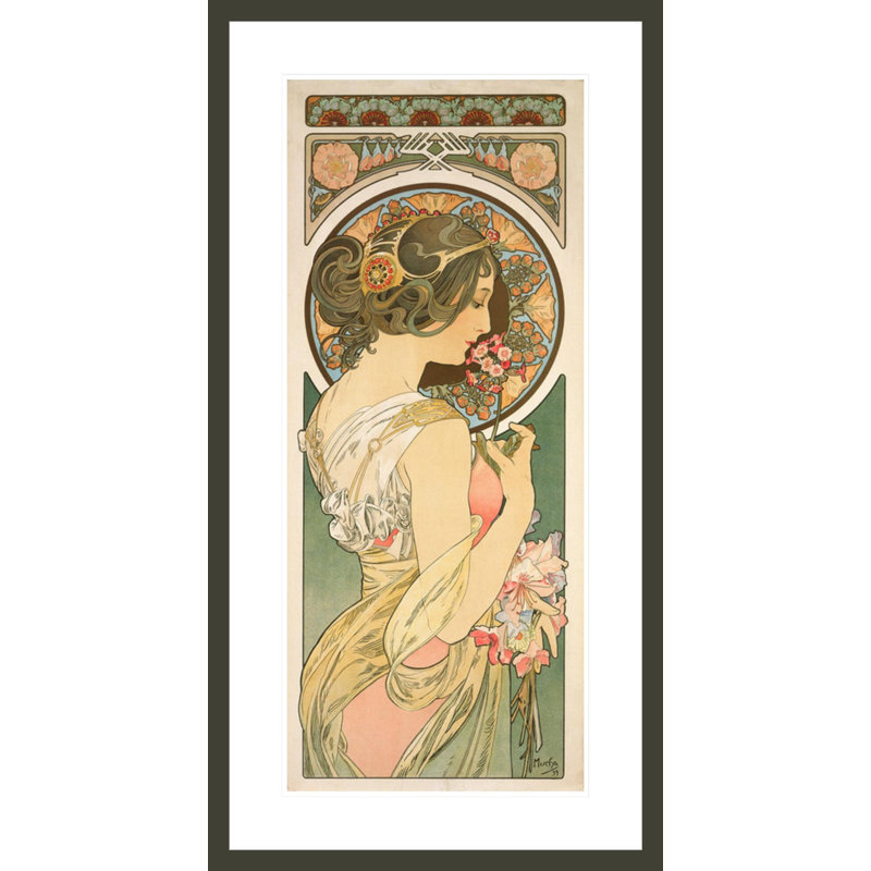 «Primrose (1899)» par Alphonse Mucha, impression giclée encadrée, H 41,5 po x l 21,69 po