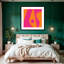 Art mural magenta orange par Holly McWortser | Édition limitée | Cadre en bois massif-105206709-128677640