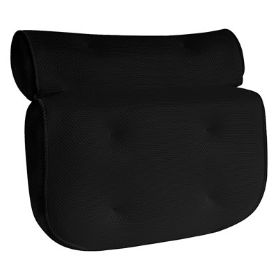 3d Mesh Bath Pillow With 6 Suction Cups - Extra Large 14.5in Head & Shoulder Support Headrest For Tub/jacuzzi In