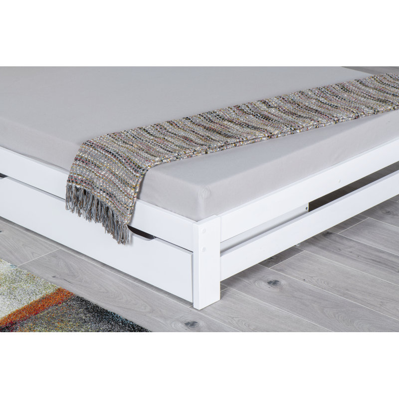 Nikolas Solid Wood Bed, Single (3'), White