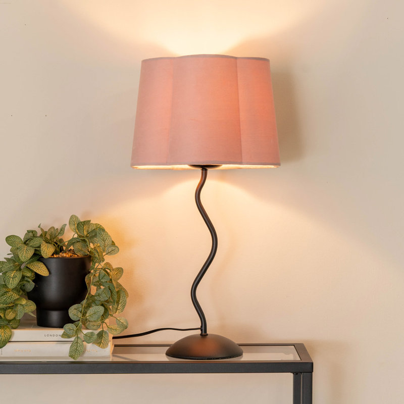 Rozellia Metal Table Lamp, Pink, Yes
