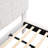 White Boucle Floating Bed with Light,King-121043322