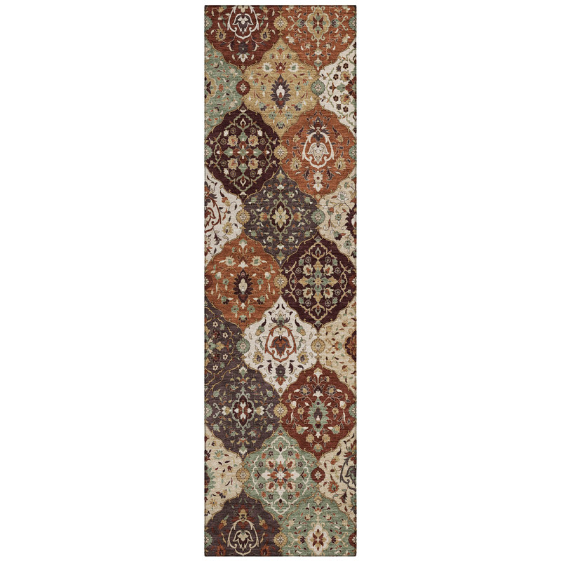 Machine Washable Indoor/Outdoor Matteson ACN2292 Panel Rug, Runner 2'3" x 7'6"