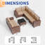 Ensemble de conversation modulaire en rotin pour 7 personnes avec coussins-101984277-101984280