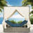 Outdoor Sun Bed With Curtain And Adjustable Backrest-1546612935