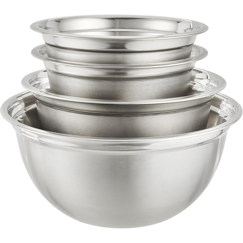YBM Home 4 Piece Stainless Steel Mixing Bowl Set
