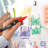 Scribbledo 4 Magnetic Dry Erase Markers Fine Tip Assorted Classic Colours Low Odour 
