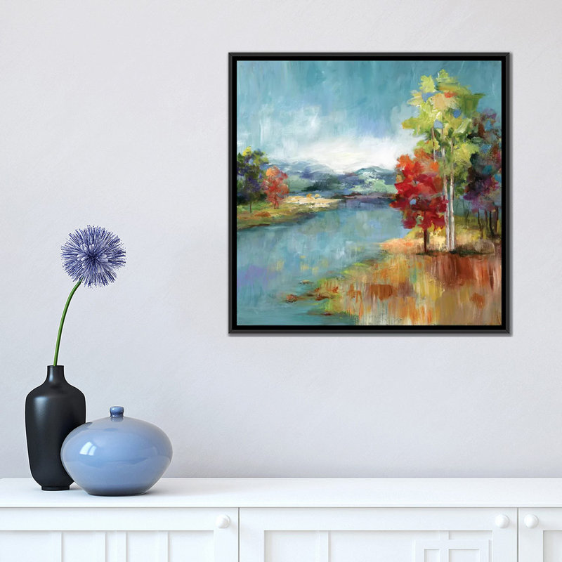 High Meadow, reproduction d'art sur toile tendue, H 18 po x l 18 po x P 1,5 po, Toile encadrée noire, Pas de tapis
