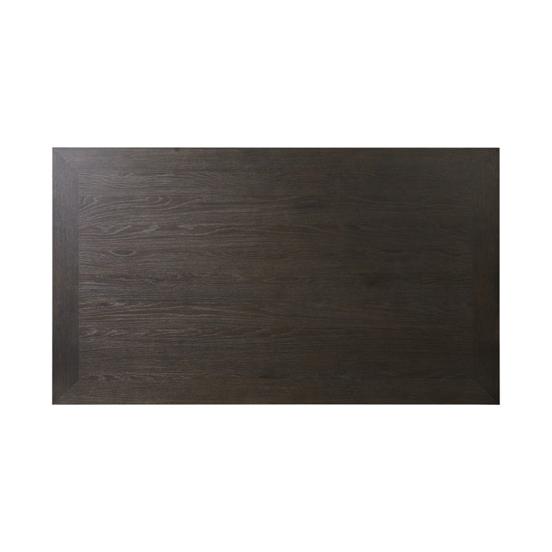Aydeen Solid Wood Top Single Coffee Table, Dark Anthracite