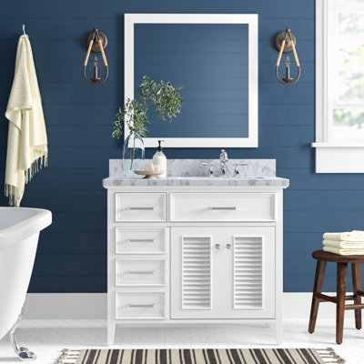Ensemble de meuble-lavabo simple 37 po avec miroir Hamil
