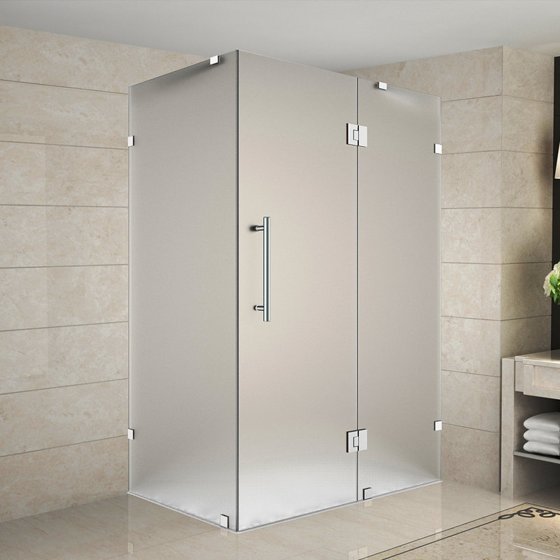 Avalux 34" x 72" Rectangle Hinged Shower Enclosure, Chrome