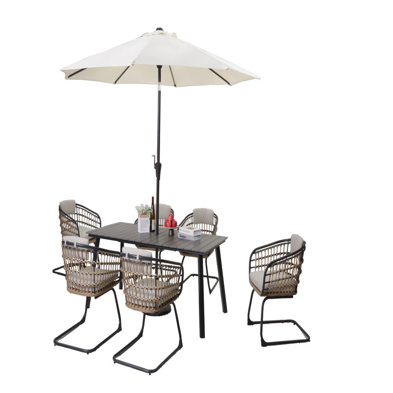 Ensemble de 2 chaises de salle à manger en osier, durables et élégantes pour la détente et la connexion à l'extérieur, parfaites pour le patio ou le balcon
