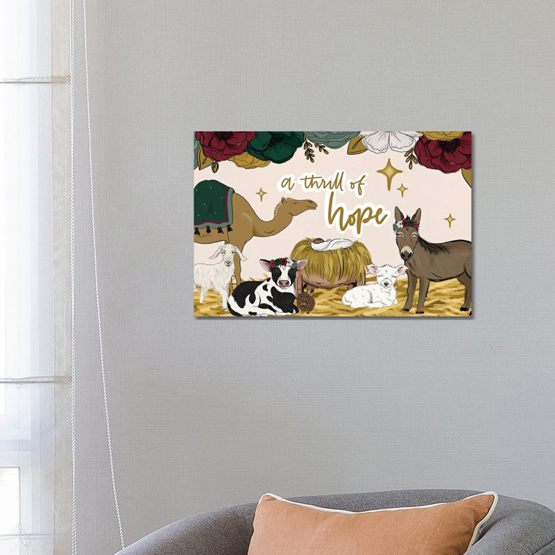 A Thrill Of Hope Manger Friends by Katie Bryant - Wrapped Canvas Gallery-Wrapped Canvas Giclée