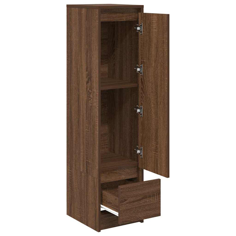 Highboard 29.5X34x119.5 Cm Engineered Wood, Brown Oak