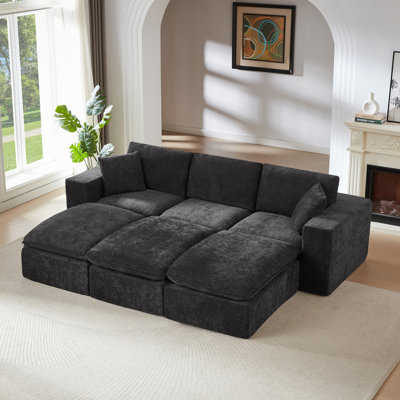 Canapé moderne en nuage de chenille, librement combinable, confortable pour s'asseoir, convient aux meubles de salon modernes dans les maisons, les appartements et les bureaux