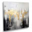 «Dripping Gold White Gray Black Gold - Abstract», reproduction d'art murale-1036608023-1036608020
