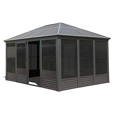 Four Season Solarium Aluminum Hardtop Gazebo With Galvanized Steel Roof