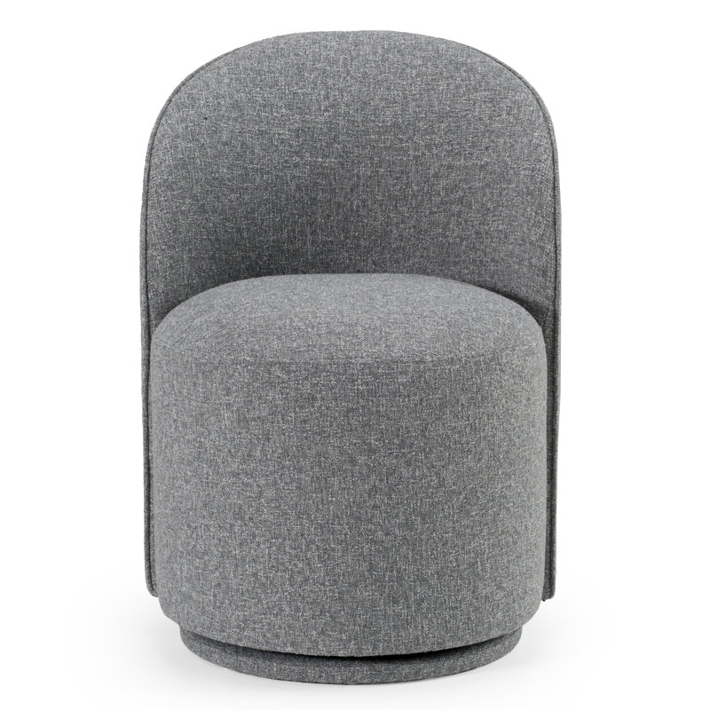 Benbow Upholstered Swivel Dining Chair, Gray