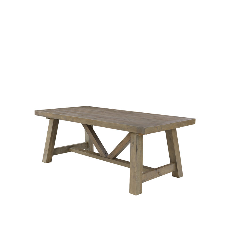 Almerton 2m Dining Table. Solid Reclaimed Pine. Seats Up To 6. Extension Leaf Sold Separately, 200cm L x 100cm W x 76cm H