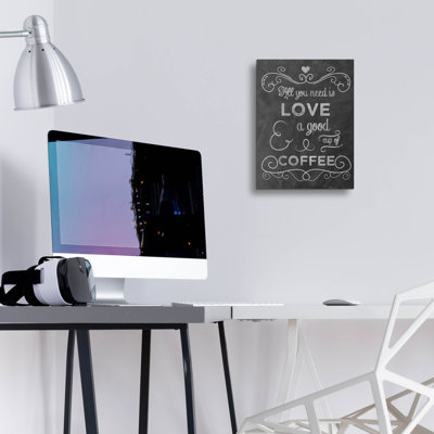 'Love Coffee' by Erin Clark Acrylic Glass Wall Art