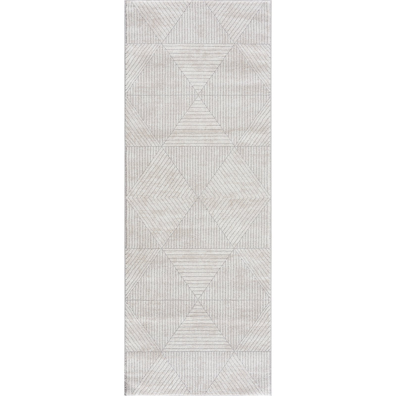 Geometric Indoor Rug, Runner 2'7” x 7'2”
