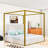 Upholstery Canopy Platform Bed with Headboard-81842946-81842948