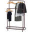 Portant à vêtements à double tringle avec tablettes inférieures, bronze-502463079