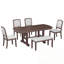 Bermuda extensible 6 pièces avec rallonge amovible et 4 chaises-355821686