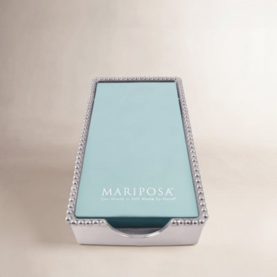 Mariposa Beaded Guest Towel Holder with Insert