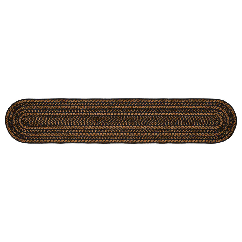 Black & Tan Jute Table Runner