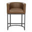 Tabouret rembourré à hauteur de comptoir avec structure en métal-1414249792