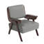 Fauteuil d'appoint rembourré de style moderne du milieu du siècle, de 66 cm de large, avec accoudoirs et pieds en bois massif-1587389814-1587389810