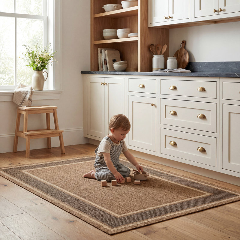  Tapis intérieur / extérieur Marienne, Gris foncé, Rectangulaire 4 pi x 6 pi