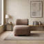 Chaise d'appoint moderne rembourrée avec dossier incurvé, base en bois massif, chaise d'appoint en polyester adaptée aux animaux de compagnie-2112493363
