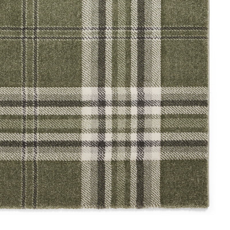 Geometric 160cm X 230cm Area Rug, Sage Green, Rectangle 80 x 150 cm