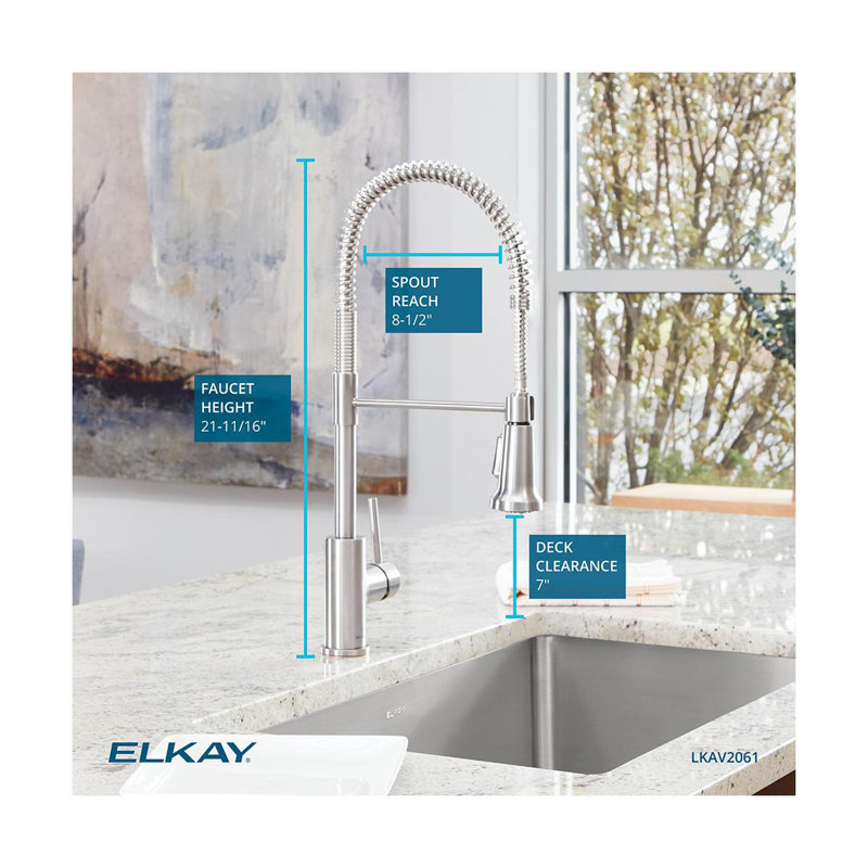 Avado Pull Down Single Handle Kitchen Faucet, Chrome