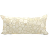 Geometric Leather/Suede Throw Pillow