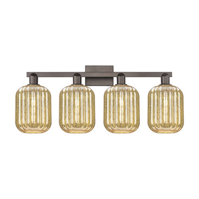 Eldon - 4 Light 36" Jar Shade Bath Vanity Light