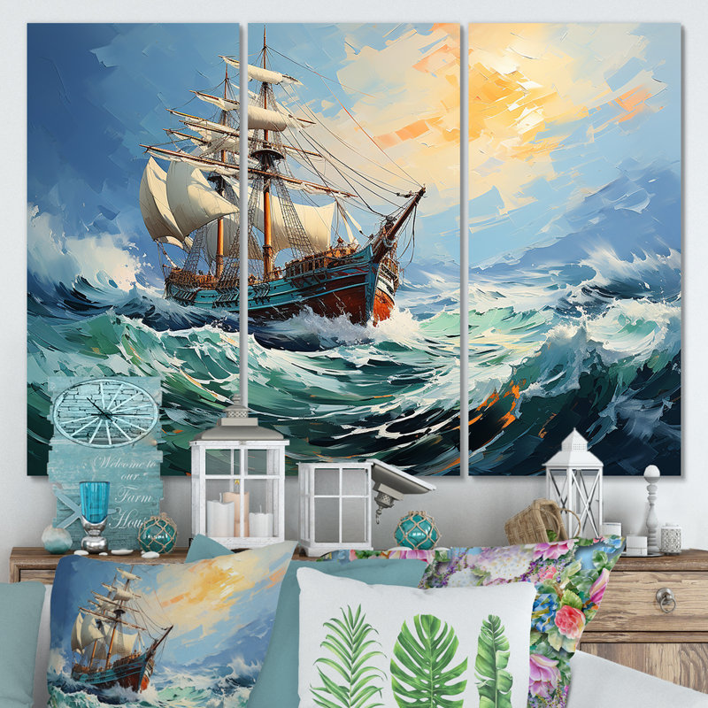 The Pirate Boat Odyssey's Voyage III - Classics, art mural, H 28 po x l 36 po