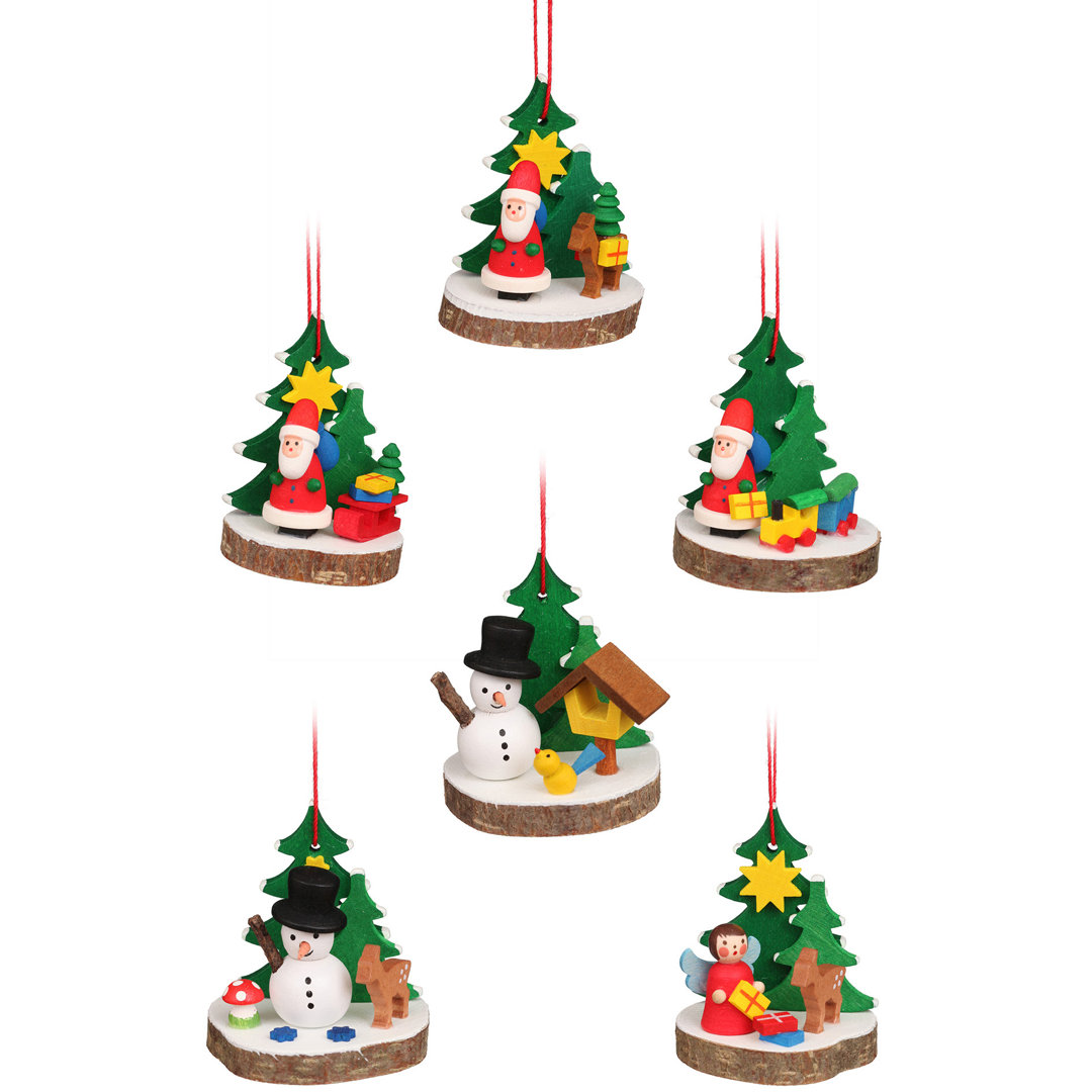 Imboden 2'' Wood Hanging Figurine Ornament The Holiday Aisle®