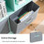 3-Tier Storage Bookcase, 10 Cube Open Shelves with Fabric Drawers,Wood Display Cabinet