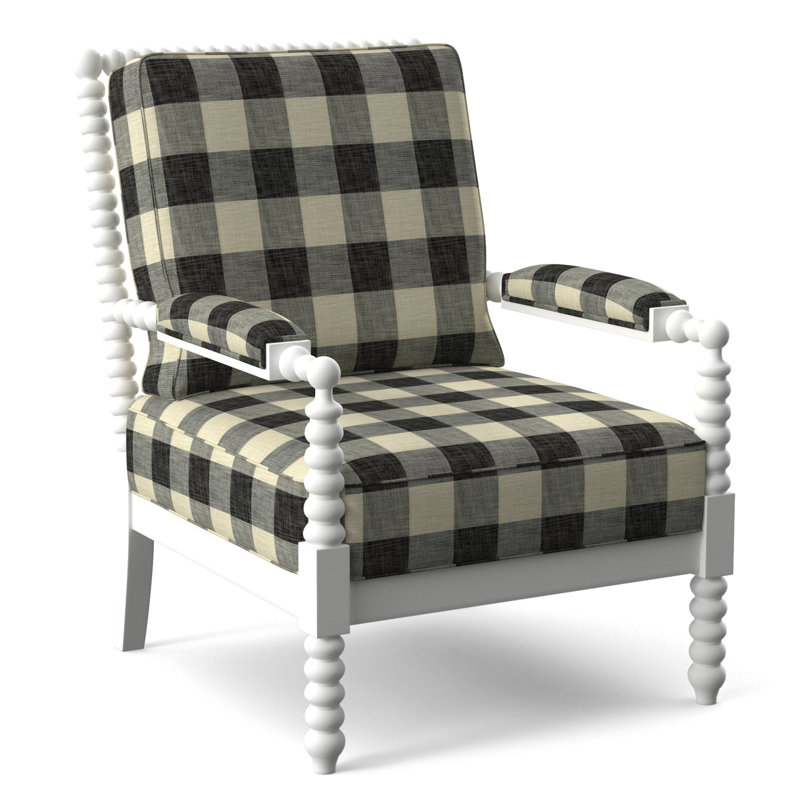 Lind Island 29" Wide Lounge Chair, Moroccan Paseo, 0451-63, Frost White Finish