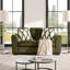 Causeuse de salon Marvella avec revêtement en chenille Mosswood et coussins décoratifs texturés