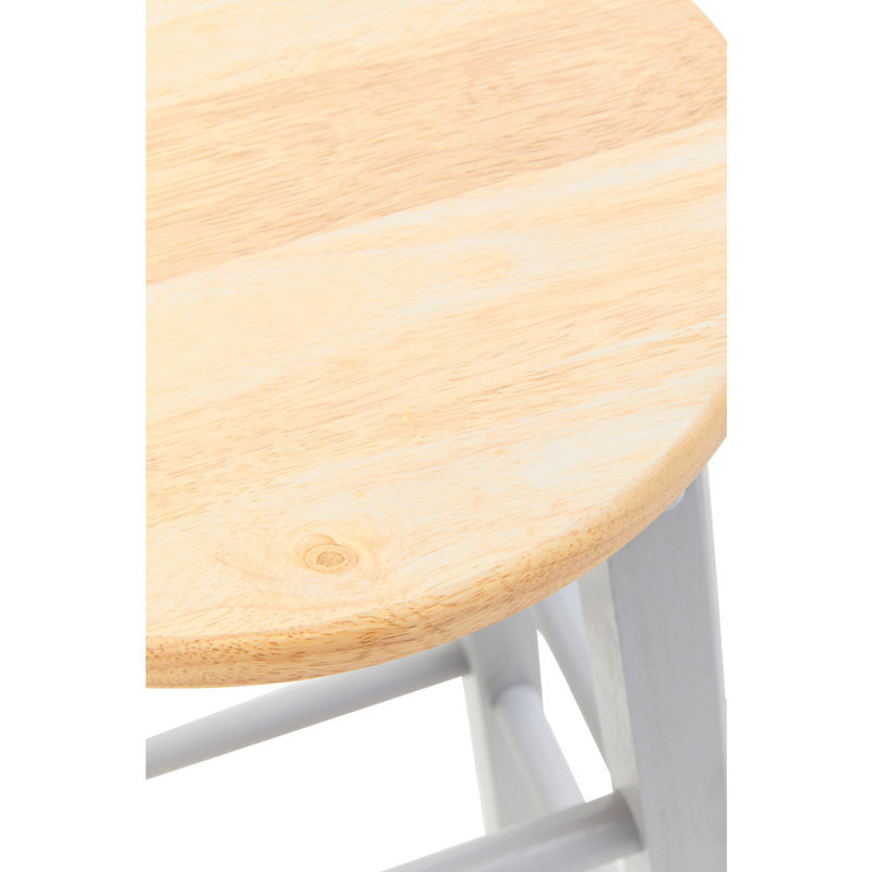 Veasey Solid Wood Counter Stool, Grey