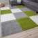 Myshaggy Collection Rugs Geometric Design in Green