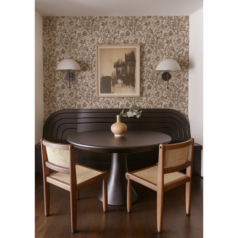 Wandervine - Newsprint Beige Botanical Wallpaper